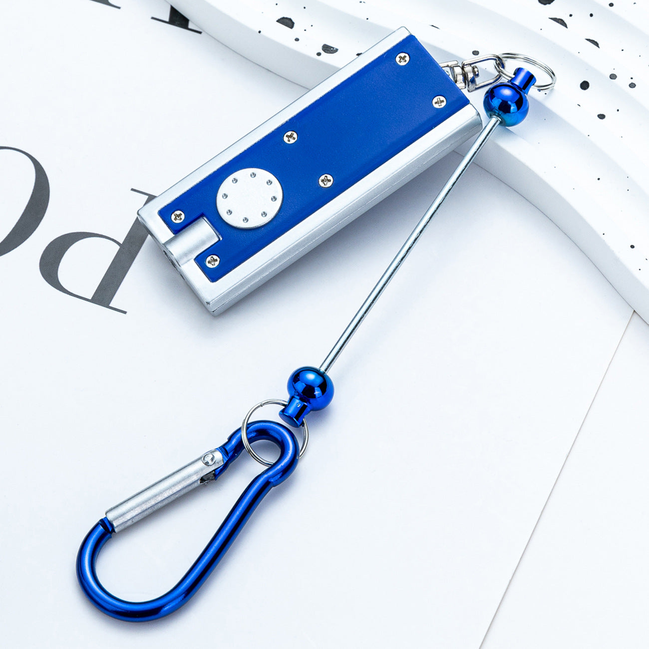 Wholesale DIY Beaded LED Mountaineering Buckle Light Square LED Small Flashlight